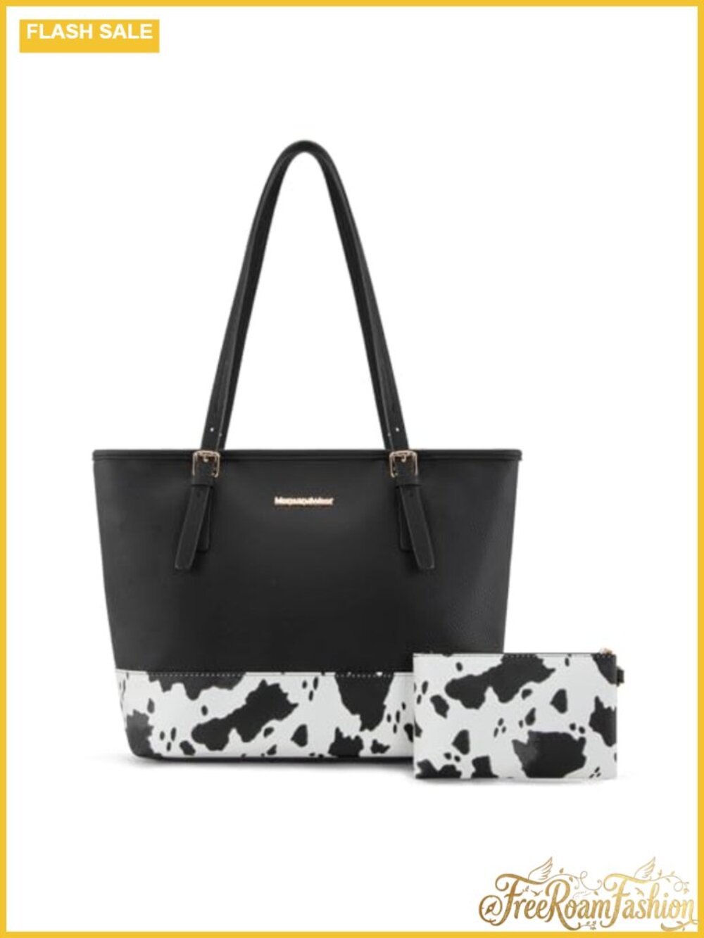 Montana West City Tote Bag Satchel Vegan Leather Work Bag with Pouch